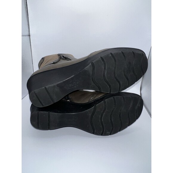 Taos ankle BOOTS Sz 9.5 EU40 Whats Happening Graphite Grey Wedge Zip boho casual - Picture 9 of 14